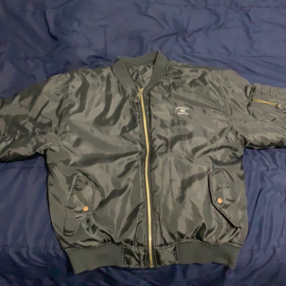 2 sided Beverly Hills polo bomber jacket